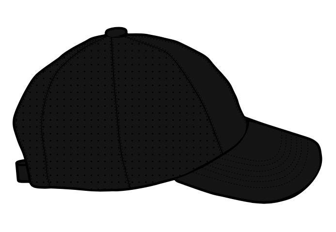 Black Unstructured Hat - TriRig