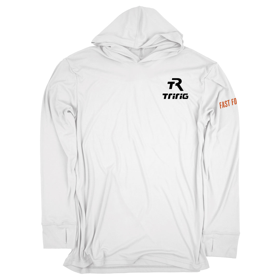 White Lightweight Hoodie Small Logo - TriRig