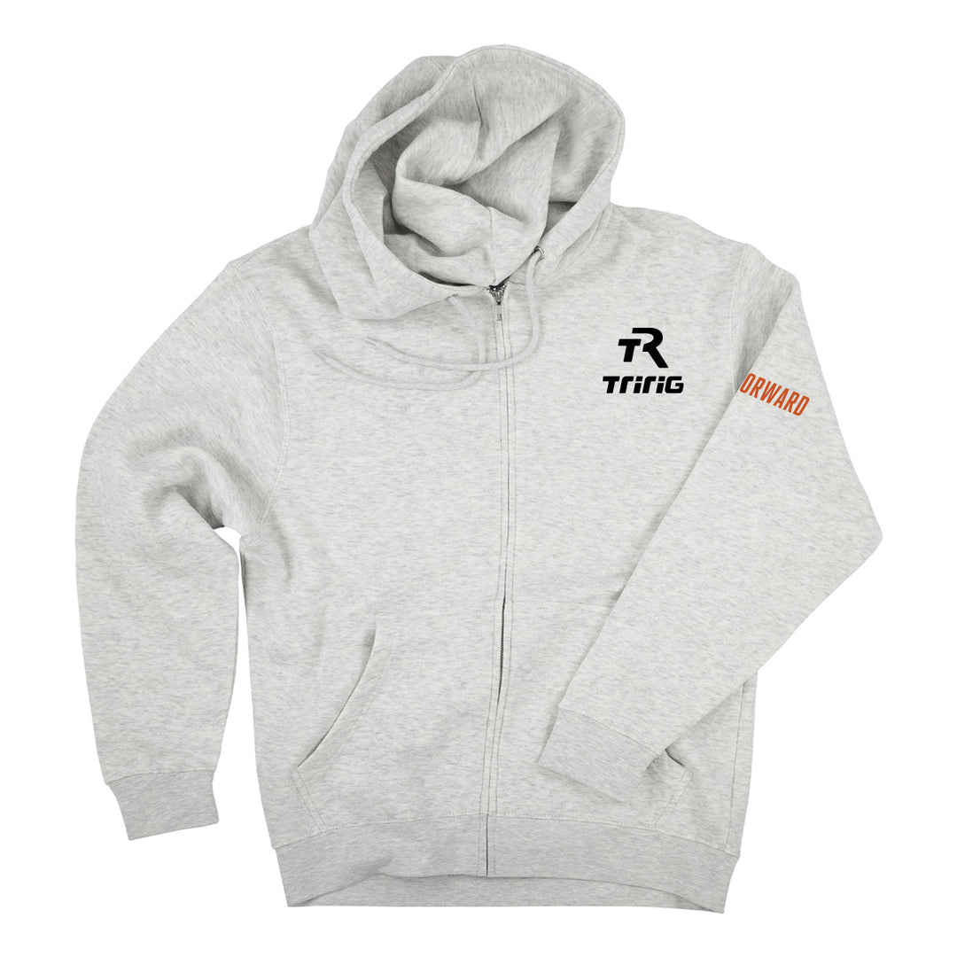 Gray Full Zip Hoodie Small Logo - TriRig
