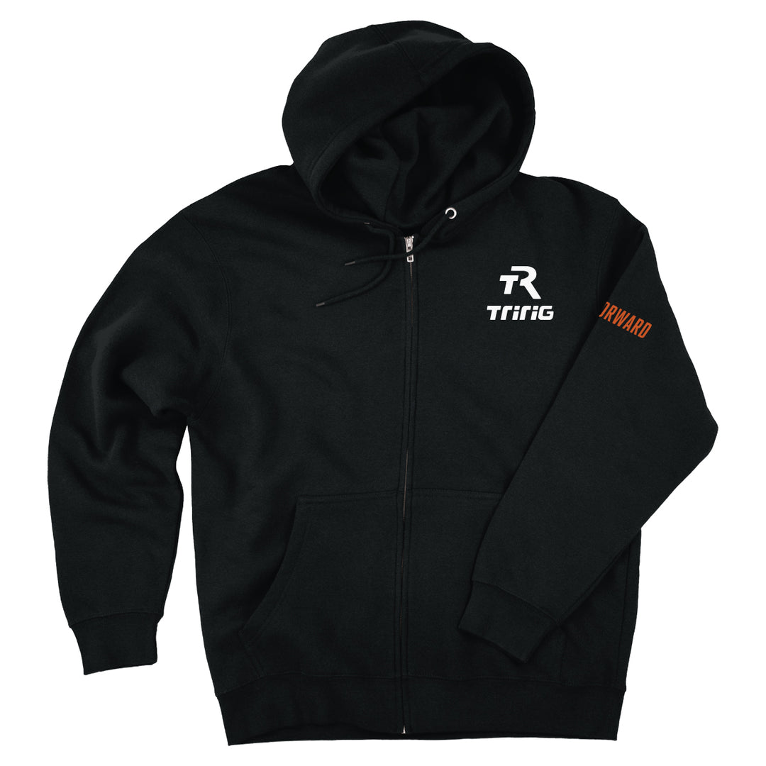 Black Full Zip Hoodie Small Logo - TriRig