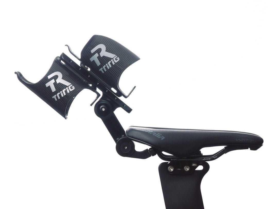 Beta System with cages angled back behind the saddle