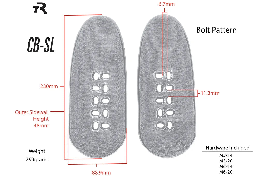 Closed Back SL Carbon Arm Cups